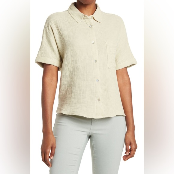 C&C California Double Gauze Camp Shirt Green Size Large - Picture 1 of 4